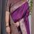 Wine elegant zari woven banarasi silk sarees with attached blouse