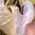 baby pink color fancy lace border faux georgette