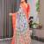 Pure handloom linen floral printed saree with blouse