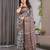 Pure handloom linen floral printed saree with blouse