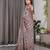 Pure handloom linen floral printed saree with blouse