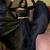 black color fancy lace border faux georgette