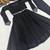 black color fancy lace border faux georgette