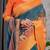 Pure handloom linen floral printed saree with blouse