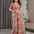 Pure handloom linen floral printed saree with blouse