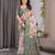 Pure handloom linen floral printed saree with blouse