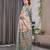 Pure handloom linen floral printed saree with blouse