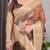 Cream handloom linen floral printed saree with blouse