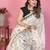 Soft linen cotton printed saree
with cotton tassles on pallu 
matching blouse