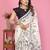 Soft linen cotton printed saree
with cotton tassles on pallu 
matching blouse