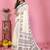 Soft linen cotton printed saree
with cotton tassles on pallu 
matching blouse