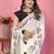 Soft linen cotton printed saree
with cotton tassles on pallu 
matching blouse