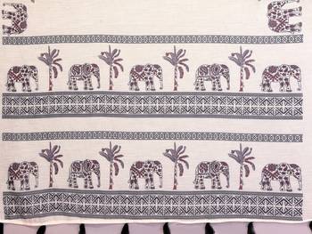 Soft linen cotton printed saree
with cotton tassles on pallu 
matching blouse 5