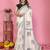 Soft linen cotton printed saree
with cotton tassles on pallu 
matching blouse