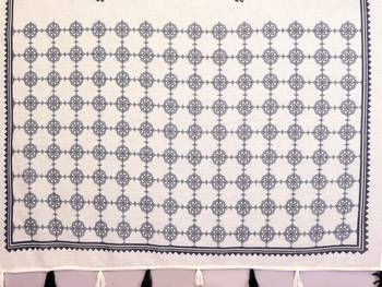 Soft linen cotton printed saree
with cotton tassles on pallu 
matching blouse 5