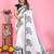 Soft linen cotton printed saree
with cotton tassles on pallu 
matching blouse