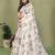 Soft linen cotton printed saree
with cotton tassles on pallu 
matching blouse