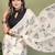Soft linen cotton printed saree
with cotton tassles on pallu 
matching blouse