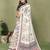 Soft linen cotton printed saree
with cotton tassles on pallu 
matching blouse