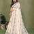 Soft linen cotton printed saree
with cotton tassles on pallu 
matching blouse