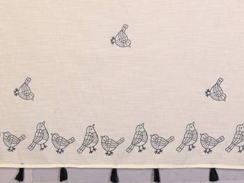 Soft linen cotton printed saree
with cotton tassles on pallu 
matching blouse 5