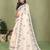 Soft linen cotton printed saree
with cotton tassles on pallu 
matching blouse