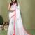 Soft linen cotton printed saree
with cotton tassles on pallu 
matching blouse