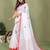 Soft linen cotton printed saree
with cotton tassles on pallu 
matching blouse
