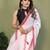 Soft linen cotton printed saree
with cotton tassles on pallu 
matching blouse