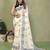 Soft linen cotton printed saree
with cotton tassles on pallu 
matching blouse