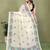 Soft linen cotton printed saree
with cotton tassles on pallu 
matching blouse