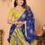 Soft linen cotton printed saree
with cotton tassles on pallu 
matching blouse