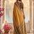 Rust & brown zari woven banarasi silk blend saree