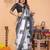 Soft linen cotton printed saree
with cotton tassles on pallu 
matching blouse
