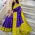 Purple & lime green zari woven banarasi silk blend saree