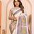 Soft linen cotton printed saree
with cotton tassles on pallu 
matching blouse