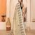 Soft linen cotton printed saree
with cotton tassles on pallu 
matching blouse