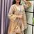 grey color cording embroidery and mirror work tissue lace border