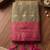 Beige cotton-silk blend saree with contrast rani pink zari border