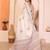 Soft linen cotton printed saree
with cotton tassles on pallu 
matching blouse