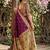 Wine banarasi silk blend saree with peacock paithani border