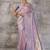 Lavender kanjivaram silk blend zari woven saree with unstiched blouse
