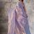 Lavender kanjivaram silk blend zari woven saree with unstiched blouse
