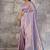 Lavender kanjivaram silk blend zari woven saree with unstiched blouse