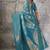 Light blue kanjivaram silk blend zari woven saree with unstiched blouse