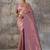 Mauve purple kanjivaram silk blend zari woven saree with unstiched blouse