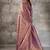 Mauve purple kanjivaram silk blend zari woven saree with unstiched blouse
