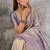 Greyish lavender kanjivaram silk blend zari woven saree with unstiched blouse