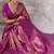 Magenta kanjivaram silk blend zari woven saree with unstiched blouse