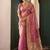 Onion pink tissue silk blend saree with paithani border and floral pallu
